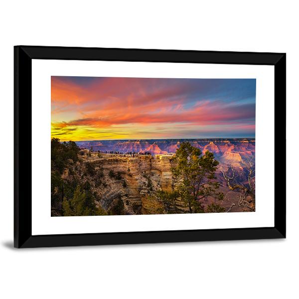Mather Point In Grand Canyon Canvas Wall Art-3 Horizontal-Gallery Wrap-25" x 16"-Tiaracle