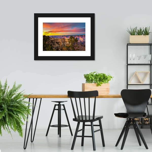 Mather Point In Grand Canyon Canvas Wall Art-3 Horizontal-Gallery Wrap-25" x 16"-Tiaracle