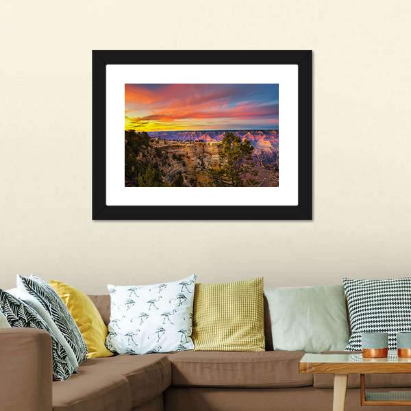 Mather Point In Grand Canyon Canvas Wall Art-3 Horizontal-Gallery Wrap-25" x 16"-Tiaracle