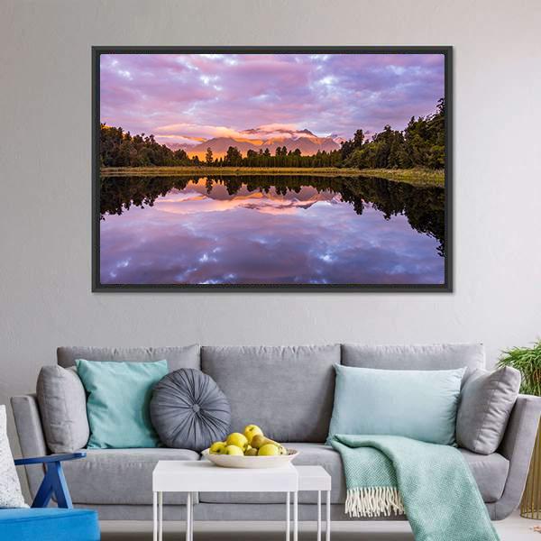 Matheson Lake Canvas Wall Art-3 Horizontal-Gallery Wrap-25" x 16"-Tiaracle