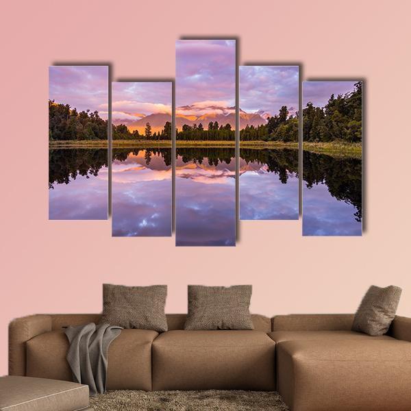 Matheson Lake Canvas Wall Art-5 Pop-Gallery Wrap-47" x 32"-Tiaracle