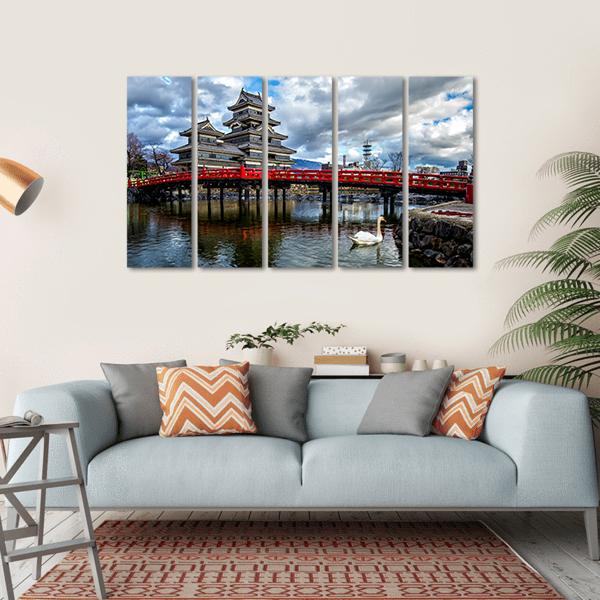 Matsumoto Castle Canvas Wall Art-5 Horizontal-Gallery Wrap-22" x 12"-Tiaracle