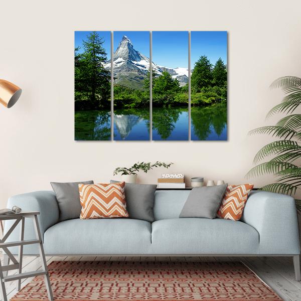 Matterhorn Switzerland Canvas Wall Art-4 Horizontal-Gallery Wrap-34" x 24"-Tiaracle