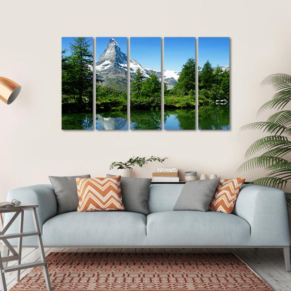Matterhorn Switzerland Canvas Wall Art-5 Horizontal-Gallery Wrap-22" x 12"-Tiaracle