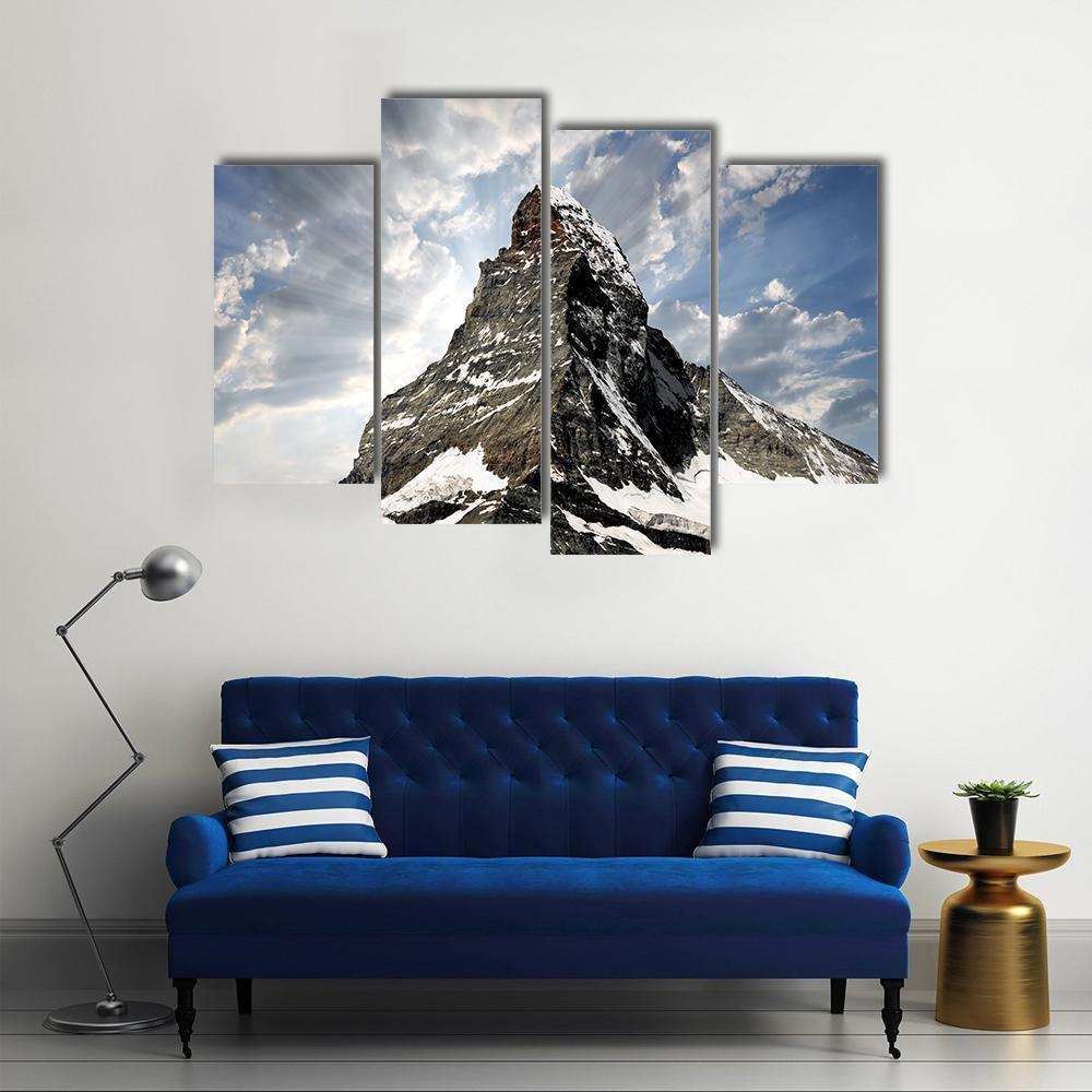 Matterhorn Mountain Canvas Wall Art-4 Pop-Gallery Wrap-50" x 32"-Tiaracle