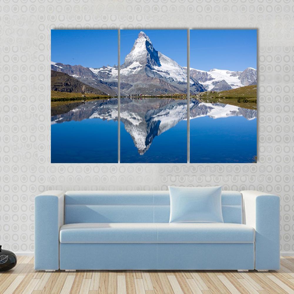 Matterhorn Mountain Switzerland Canvas Wall Art-3 Horizontal-Gallery Wrap-37" x 24"-Tiaracle