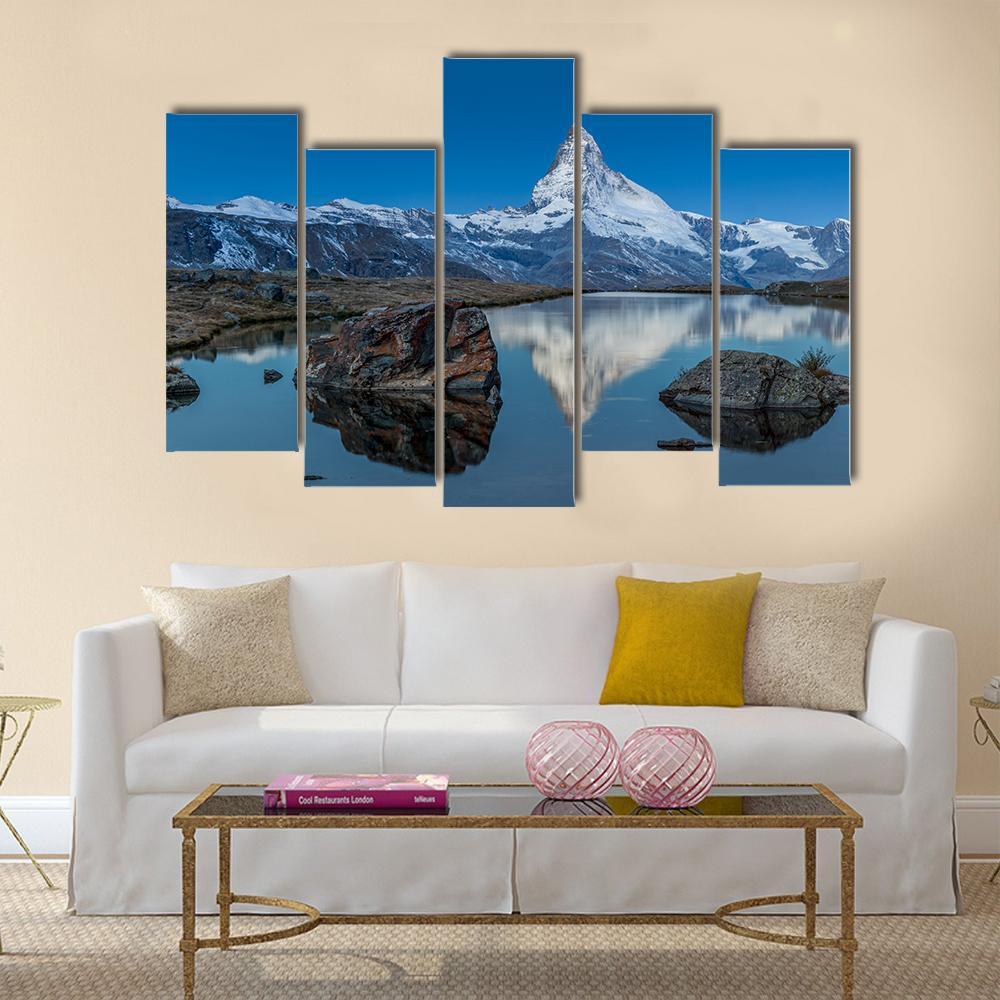 Stellilake In Afternoon Canvas Wall Art-5 Pop-Gallery Wrap-47" x 32"-Tiaracle