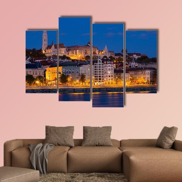 Matthias Church In Budapest Canvas Wall Art-4 Pop-Gallery Wrap-50" x 32"-Tiaracle