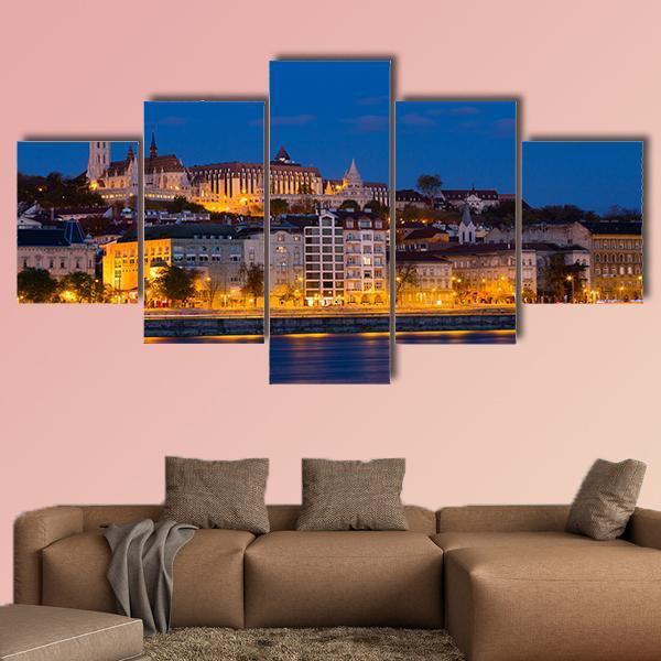 Matthias Church In Budapest Canvas Wall Art-5 Star-Gallery Wrap-62" x 32"-Tiaracle