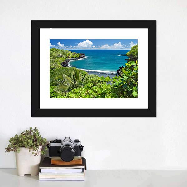 Maui Island In Hawaii Canvas Wall Art-1 Piece-Framed Print-20" x 16"-Tiaracle