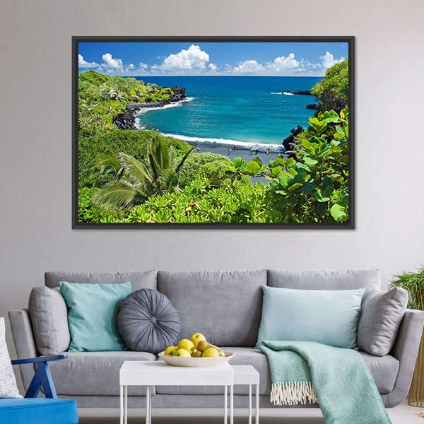 Maui Island In Hawaii Canvas Wall Art-5 Horizontal-Gallery Wrap-22" x 12"-Tiaracle