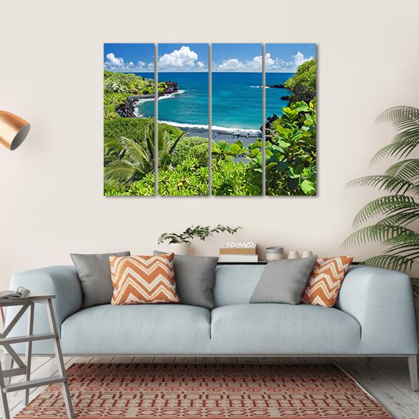 Maui Island In Hawaii Canvas Wall Art-4 Horizontal-Gallery Wrap-34" x 24"-Tiaracle