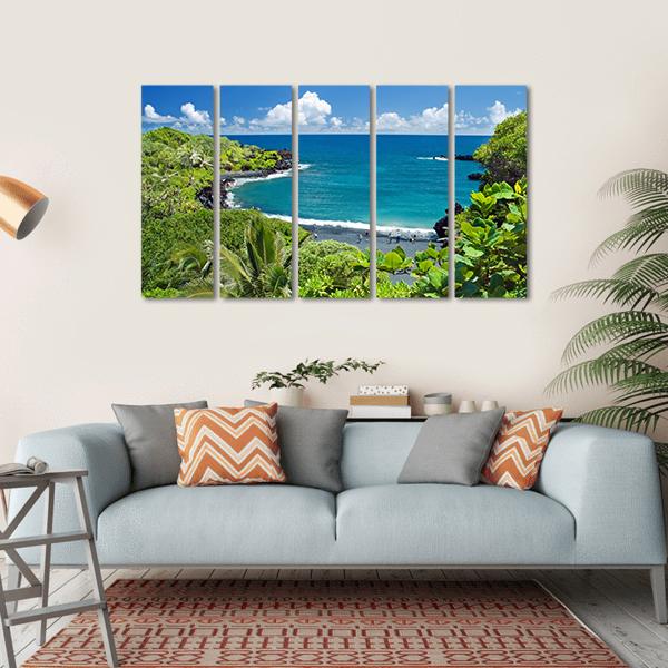 Maui Island In Hawaii Canvas Wall Art-5 Horizontal-Gallery Wrap-22" x 12"-Tiaracle