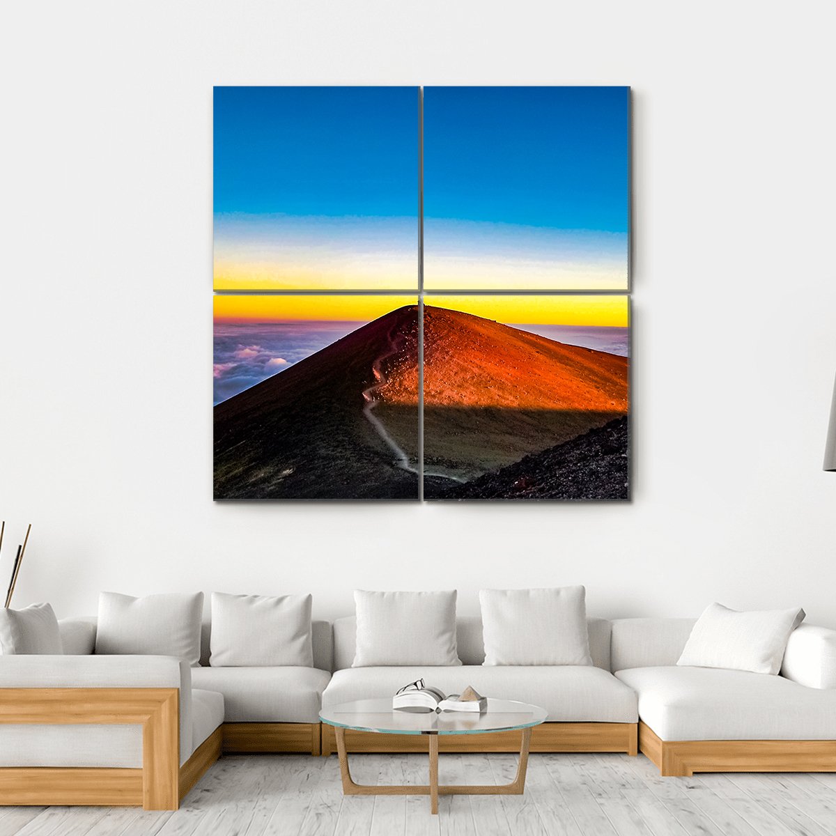 Mauna Kea Hawaii Canvas Wall Art-4 Square-Gallery Wrap-17" x 17"-Tiaracle
