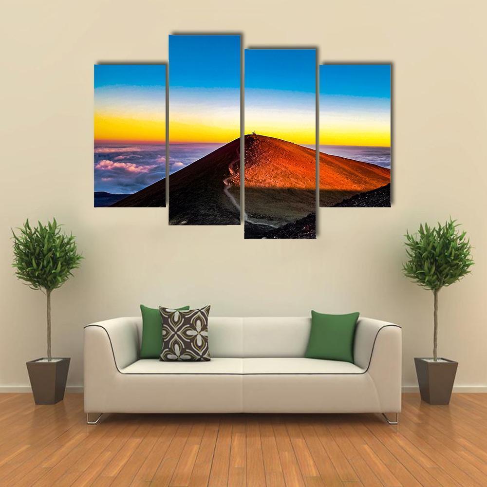 Mauna Kea Hawaii Canvas Wall Art-4 Pop-Gallery Wrap-50" x 32"-Tiaracle