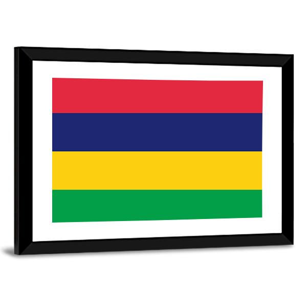 Mauritius Flag Canvas Wall Art-3 Horizontal-Gallery Wrap-25" x 16"-Tiaracle