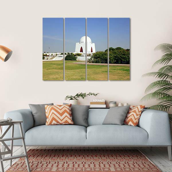 Mazar-E-Quaid Pakistan Canvas Wall Art-4 Horizontal-Gallery Wrap-34" x 24"-Tiaracle