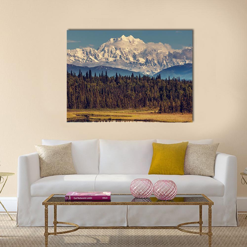 McKinley Peak Canvas Wall Art-1 Piece-Gallery Wrap-36" x 24"-Tiaracle