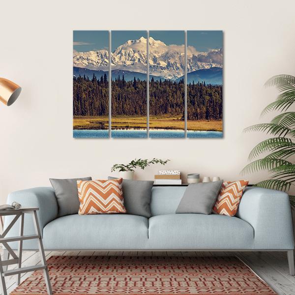 McKinley Peak Canvas Wall Art-4 Horizontal-Gallery Wrap-34" x 24"-Tiaracle