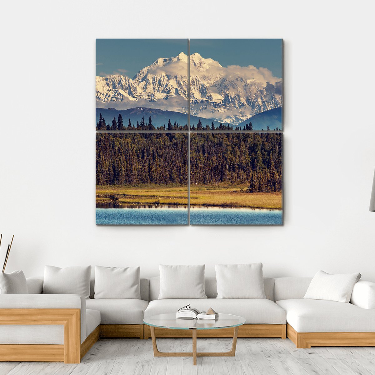 McKinley Peak Canvas Wall Art-4 Horizontal-Gallery Wrap-34" x 24"-Tiaracle