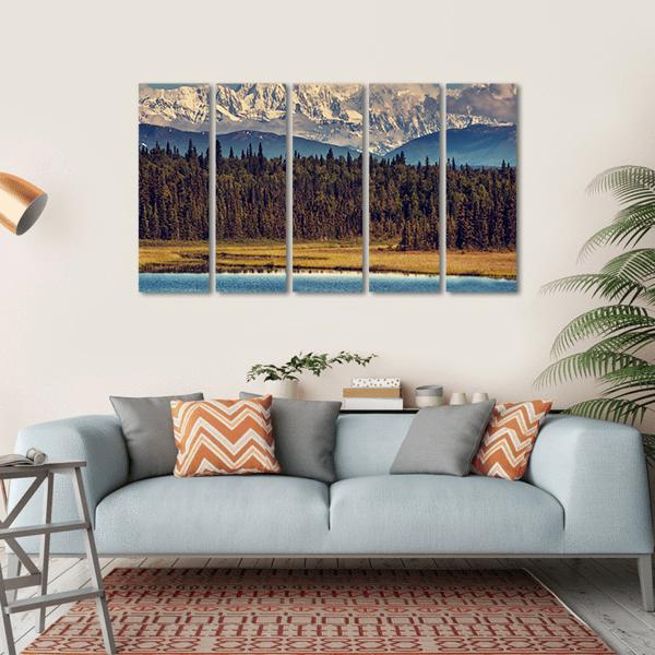 McKinley Peak Canvas Wall Art-5 Horizontal-Gallery Wrap-22" x 12"-Tiaracle