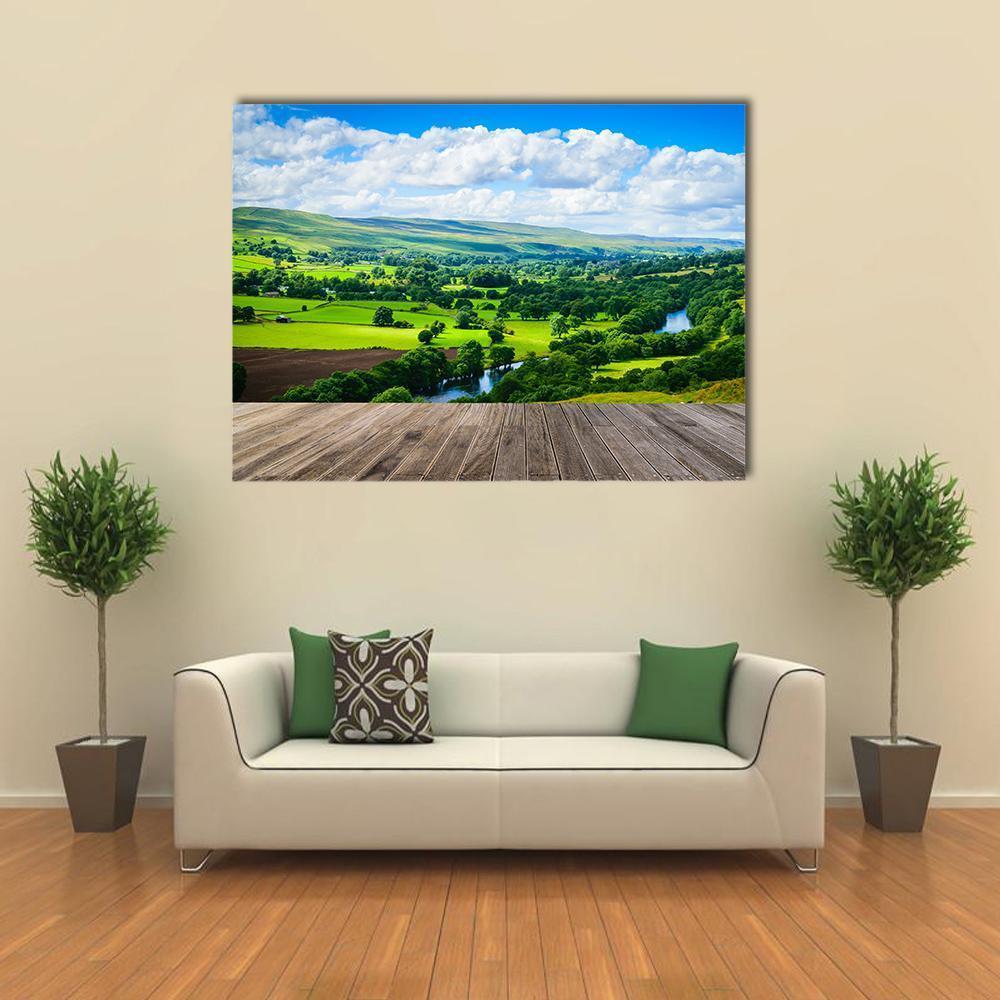 Meandering River Canvas Wall Art-1 Piece-Gallery Wrap-48" x 32"-Tiaracle