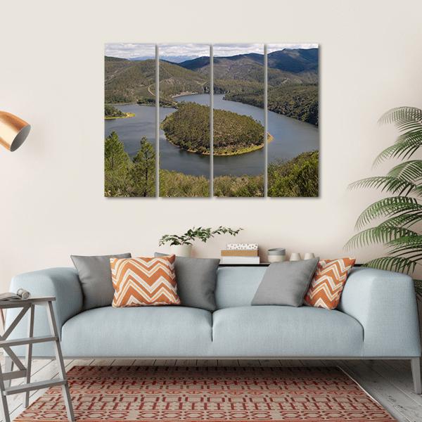 Meandro Del Melero Spain Canvas Wall Art-4 Horizontal-Gallery Wrap-34" x 24"-Tiaracle