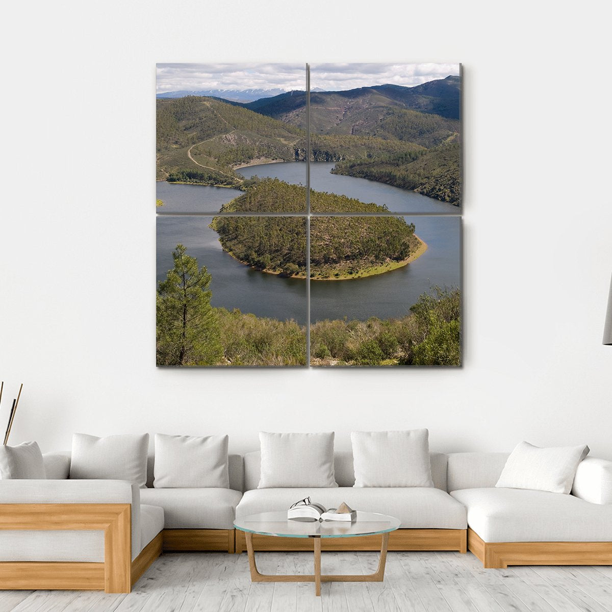 Meandro Del Melero Spain Canvas Wall Art-4 Square-Gallery Wrap-17" x 17"-Tiaracle