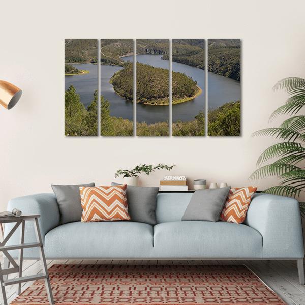 Meandro Del Melero Spain Canvas Wall Art-5 Horizontal-Gallery Wrap-22" x 12"-Tiaracle