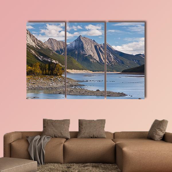 Medicine Lake Canada Canvas Wall Art-3 Horizontal-Gallery Wrap-37" x 24"-Tiaracle