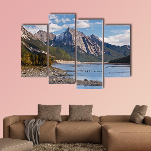 Medicine Lake Canada Canvas Wall Art-4 Pop-Gallery Wrap-50" x 32"-Tiaracle