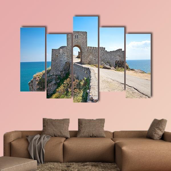 Old Gate Of Medieval Fortress Canvas Wall Art-5 Pop-Gallery Wrap-47" x 32"-Tiaracle