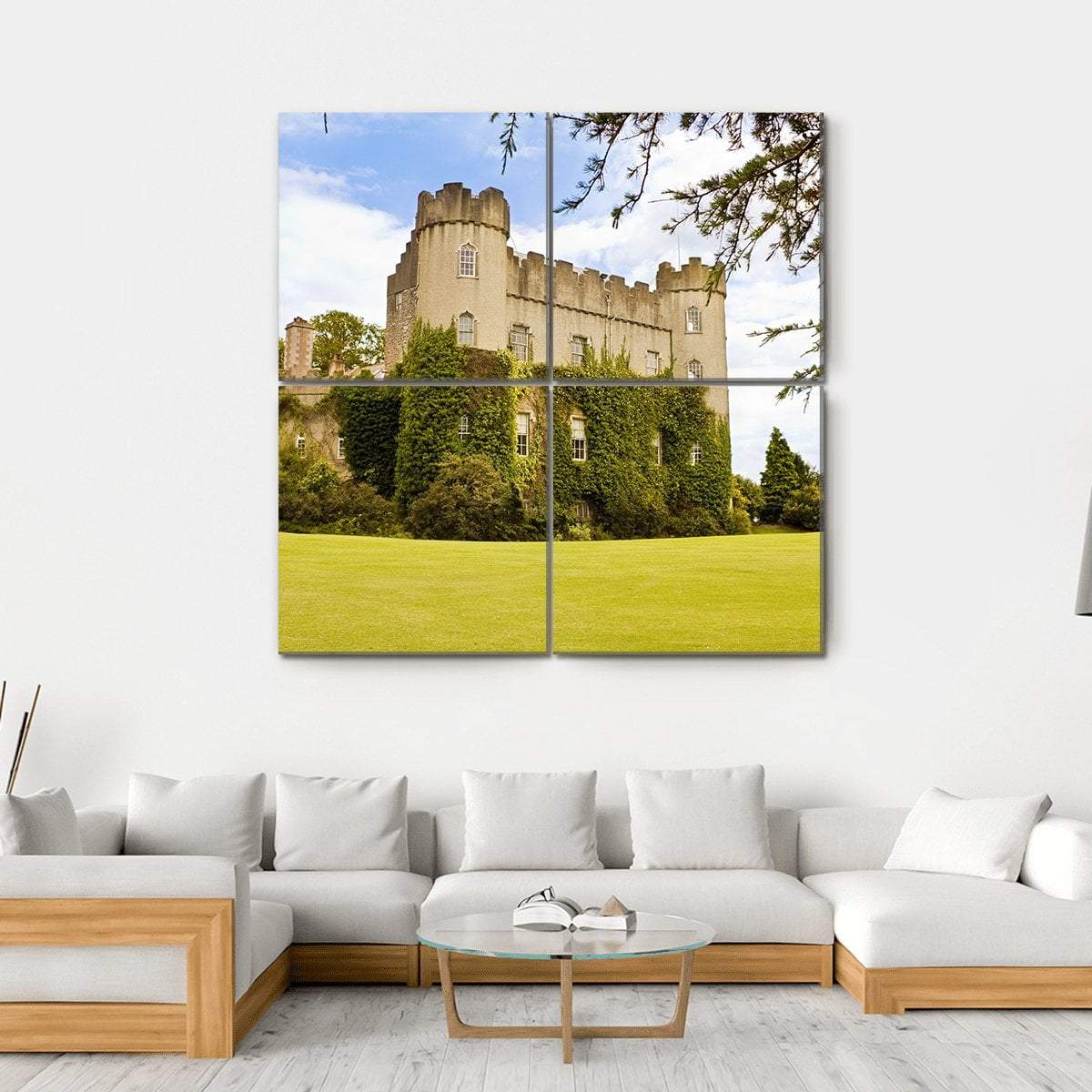 Medieval Irish Castle Canvas Wall Art-4 Horizontal-Gallery Wrap-34" x 24"-Tiaracle