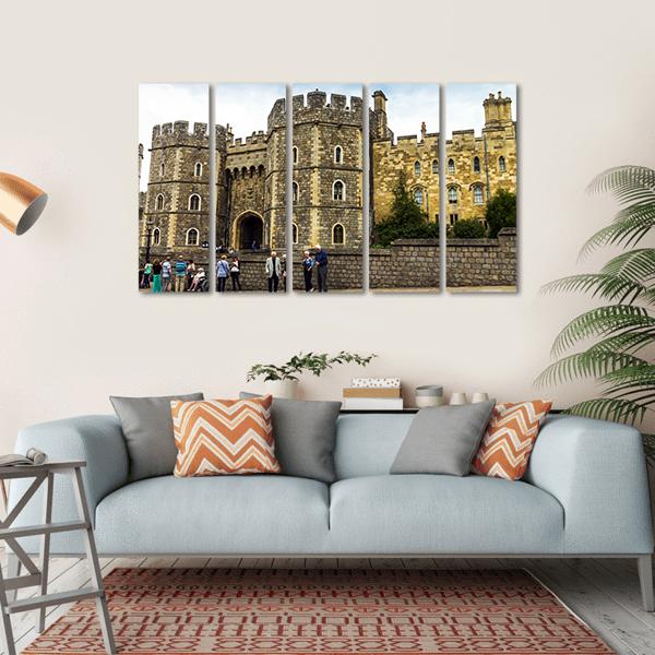 Medieval Windsor Castle Canvas Wall Art-5 Horizontal-Gallery Wrap-22" x 12"-Tiaracle