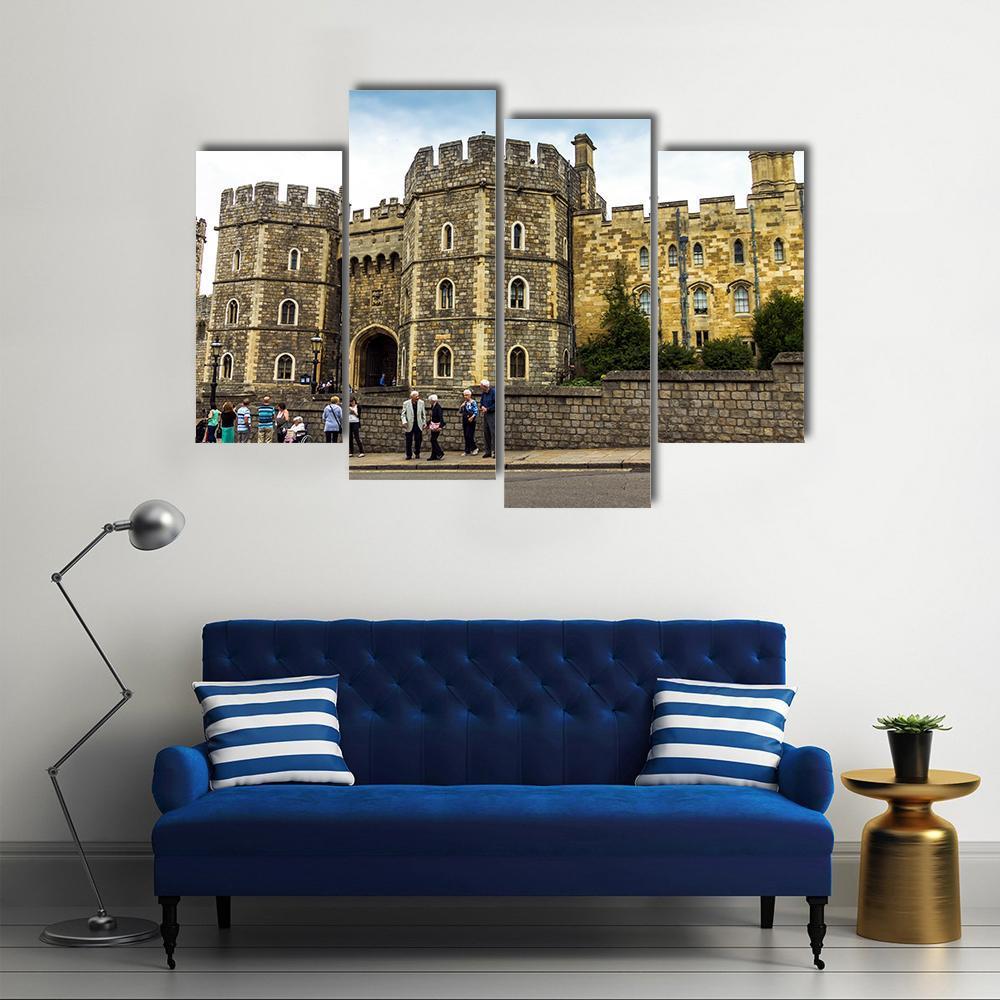 Medieval Windsor Castle Canvas Wall Art-4 Pop-Gallery Wrap-50" x 32"-Tiaracle
