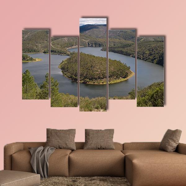 Meandro Del Melero Spain Canvas Wall Art-5 Pop-Gallery Wrap-47" x 32"-Tiaracle