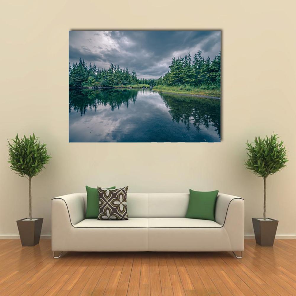 Mendenhall Glacier Park Alaska Canvas Wall Art-1 Piece-Gallery Wrap-48" x 32"-Tiaracle