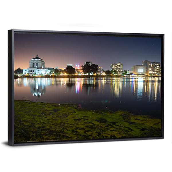 Merritt Lake Canvas Wall Art-3 Horizontal-Gallery Wrap-25" x 16"-Tiaracle