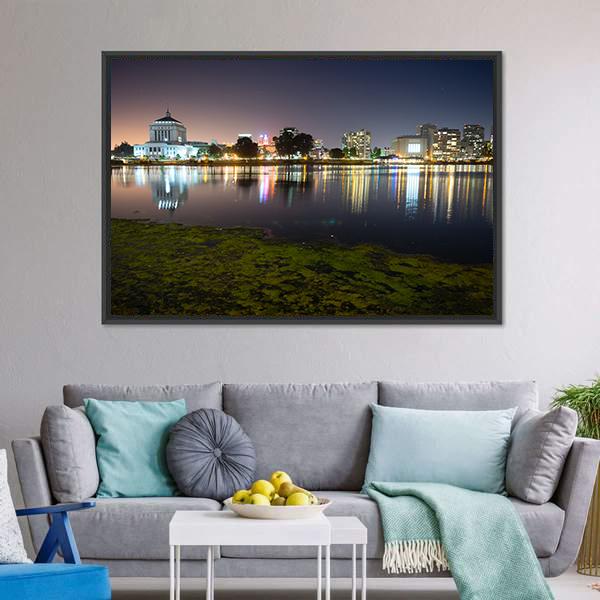 Merritt Lake Canvas Wall Art-3 Horizontal-Gallery Wrap-25" x 16"-Tiaracle