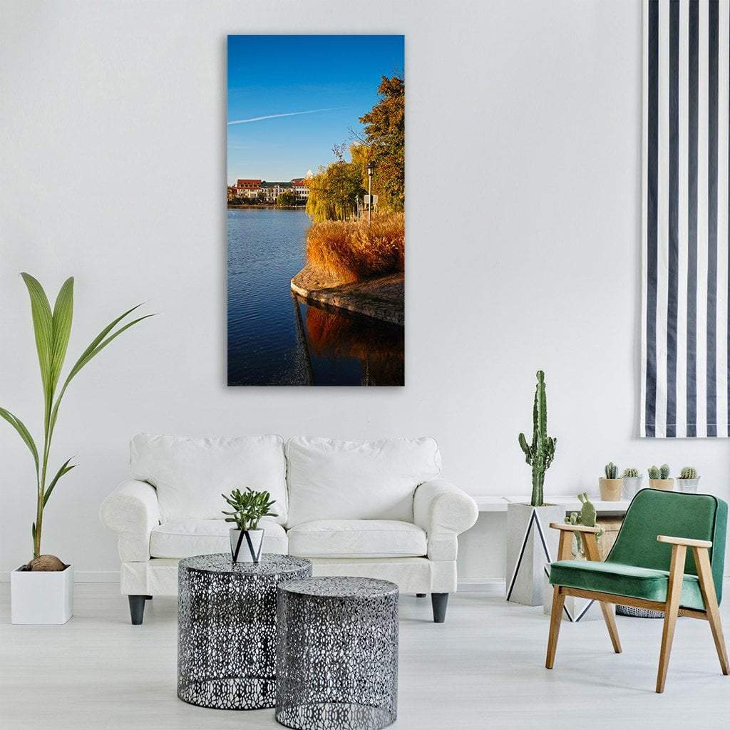 Merseburg Gotthard Pond Vertical Canvas Wall Art-1 Vertical-Gallery Wrap-12" x 24"-Tiaracle