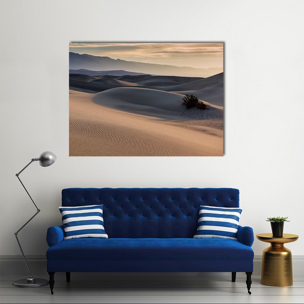 Mesquite Flat Sand Dunes Canvas Wall Art-1 Piece-Gallery Wrap-48" x 32"-Tiaracle