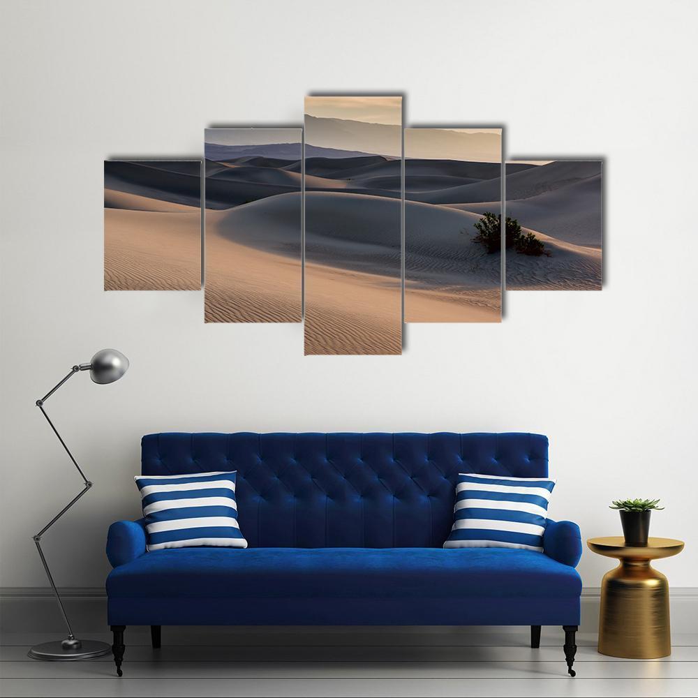 Mesquite Flat Sand Dunes Canvas Wall Art-5 Star-Gallery Wrap-62" x 32"-Tiaracle