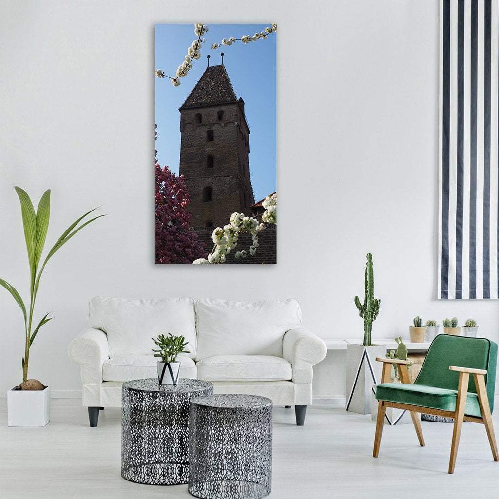 Metzgerturm Ulm Tower Vertical Canvas Wall Art-1 Vertical-Gallery Wrap-12" x 24"-Tiaracle