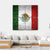 Mexico Flag On Brick Wall Canvas Wall Art-4 Square-Gallery Wrap-17" x 17"-Tiaracle