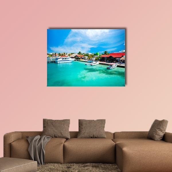 Mexico Isla Mujeres Canvas Wall Art-1 Piece-Gallery Wrap-48&quot; x 32&quot;-Tiaracle