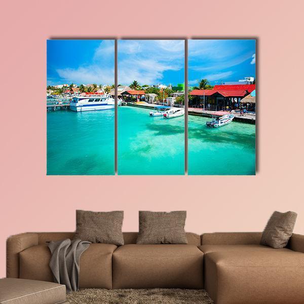 Mexico Isla Mujeres Canvas Wall Art-3 Horizontal-Gallery Wrap-25&quot; x 16&quot;-Tiaracle