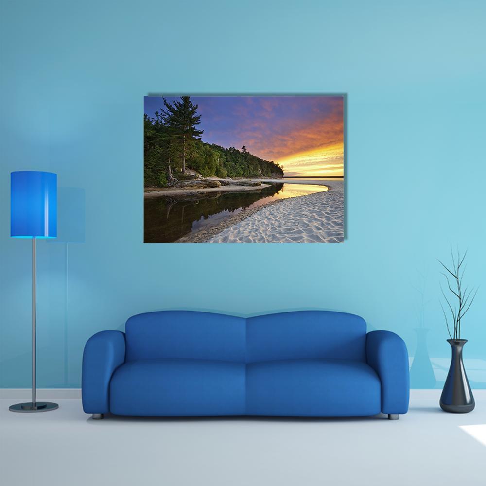 Miners Beach Michigan Canvas Wall Art-1 Piece-Gallery Wrap-48" x 32"-Tiaracle