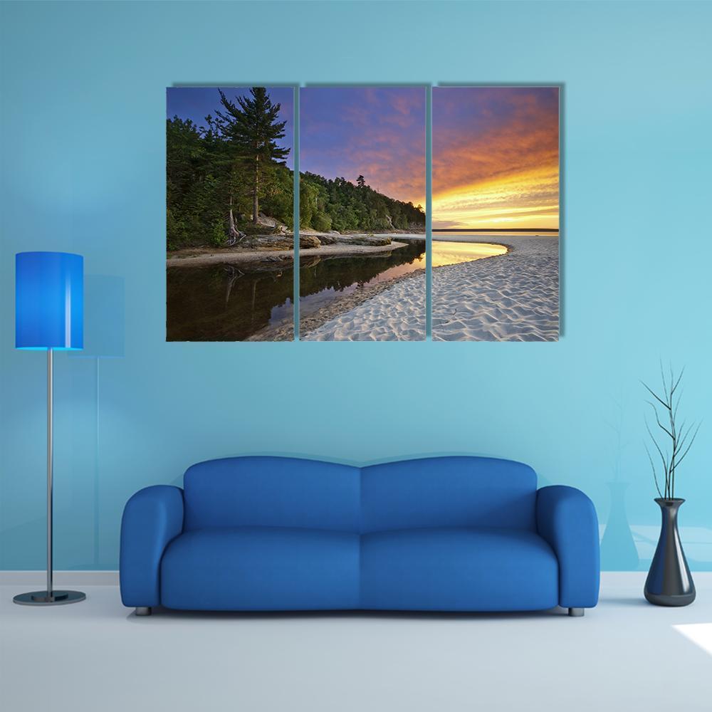 Miners Beach Michigan Canvas Wall Art-3 Horizontal-Gallery Wrap-37" x 24"-Tiaracle