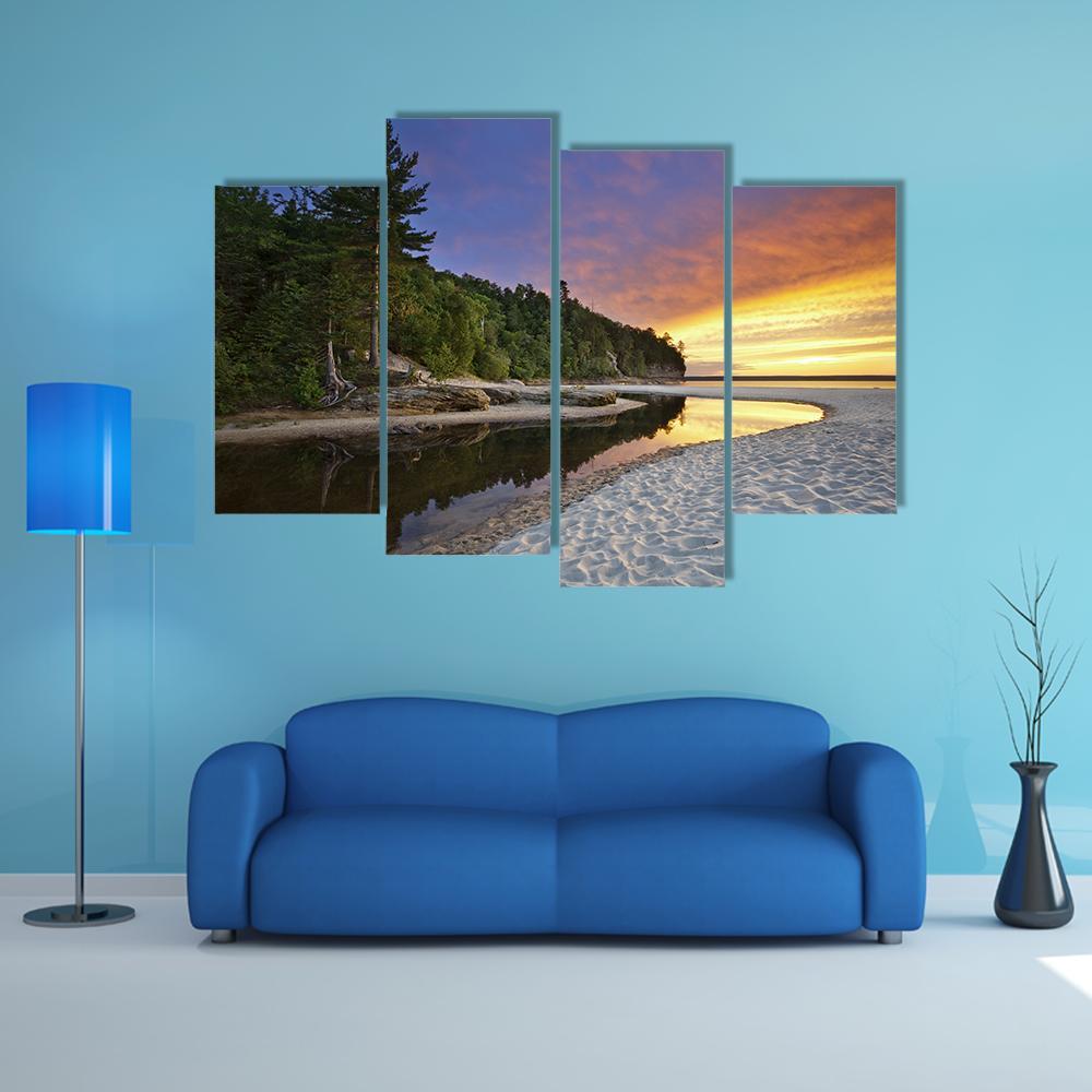 Miners Beach Michigan Canvas Wall Art-4 Pop-Gallery Wrap-50" x 32"-Tiaracle