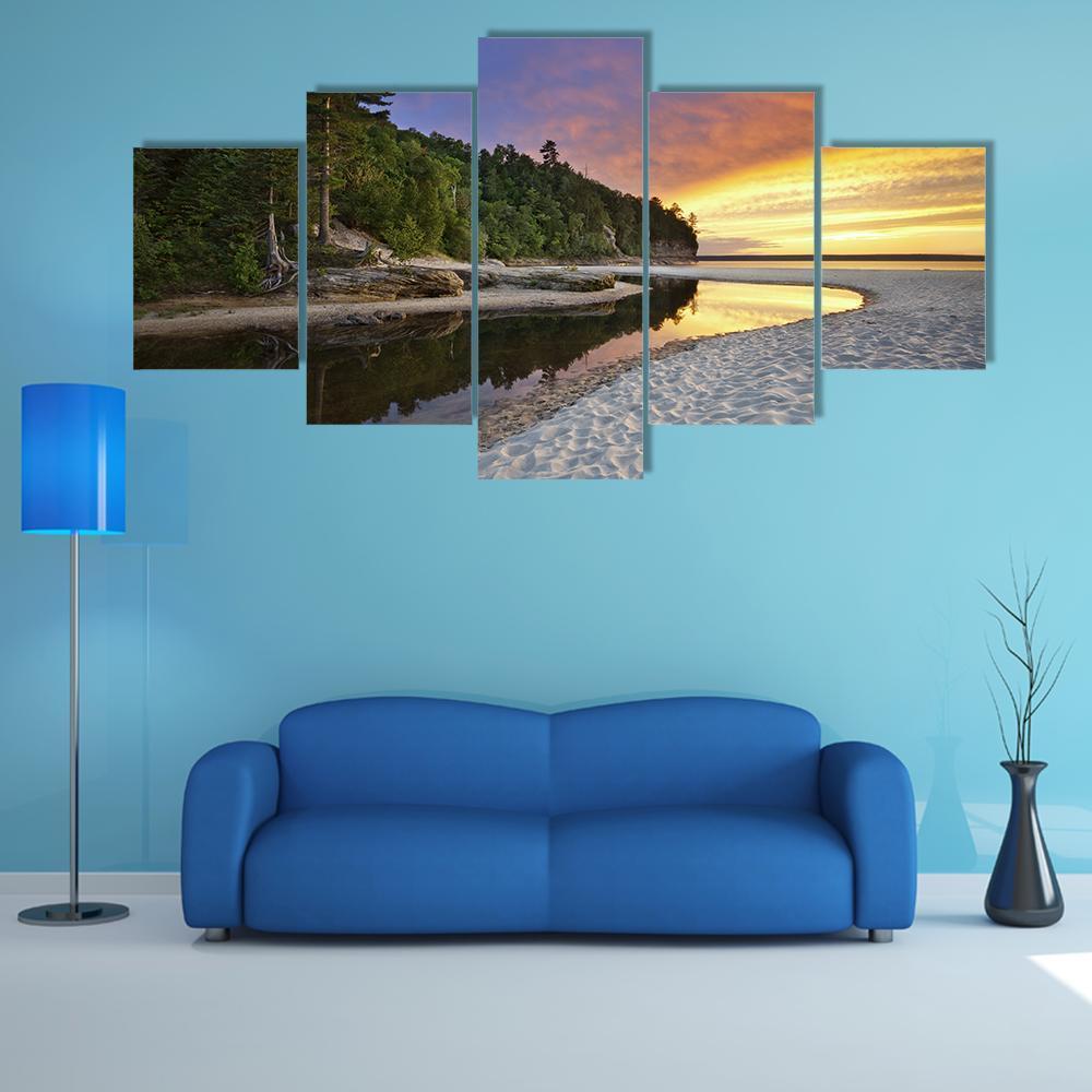 Miners Beach Michigan Canvas Wall Art-5 Star-Gallery Wrap-62" x 32"-Tiaracle